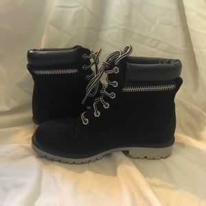 Soda Black Combat Boots
